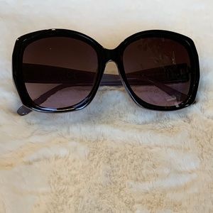 Jessica Simpson Big Black Modern Gradient Sunglasses New